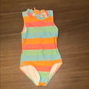 Girls Colorful Striped Swimsuit